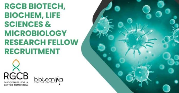 RGCB Microbiology JRF Post