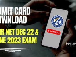 CSIR 2023 Admit Card