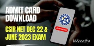 CSIR 2023 Admit Card