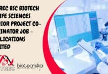 ACTREC BSc Biotech & Life Sciences Junior Project Co-ordinator Job – Applications Invited ACTREC BSc Biotech Project