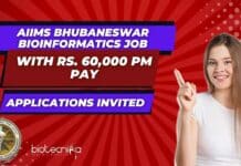 AIIMS Bhubaneswar Bioinformatics Job