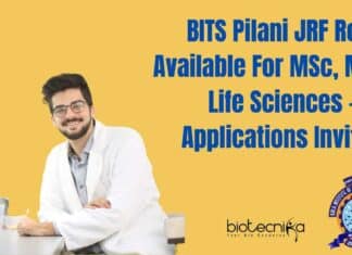 BITS Pilani JRF Role