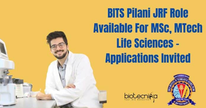 BITS Pilani JRF Role