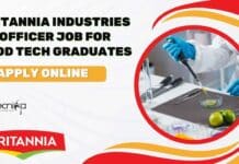Britannia Industries QA Officer Job For Food Tech Graduates – Apply Online Britannia Industries QA Officer