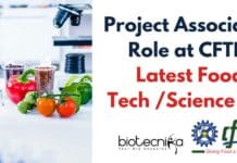 CFTRI Mysuru Food Tech, Food Science Project Associate Job – Apply Online CFTRI Mysuru Project Job