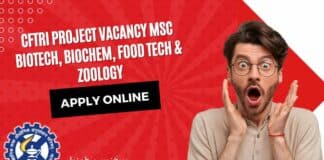 CFTRI Project Vacancy MSc