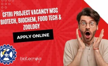 CFTRI Project Vacancy MSc