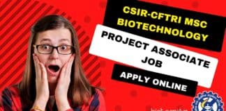 CSIR-CFTRI MSc Biotechnology