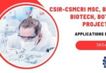 CSIR-CSMCRI MSc, BTech Biotech, Botany Project Job – Applications Invited CSIR-CSMCRI MSc BTec