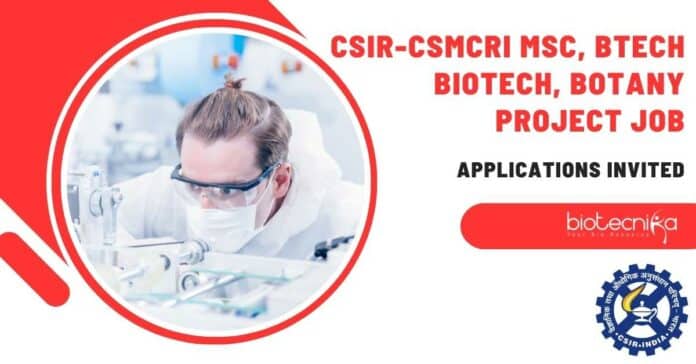 CSIR-CSMCRI MSc BTec