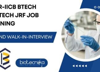 CSIR-IICB BTech Biotech JRF