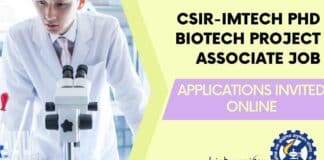 CSIR-IMTECH PhD Biotech