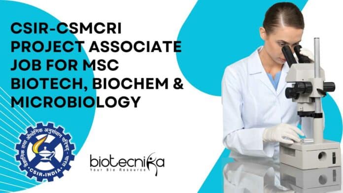 CSMCRI Project Jobs MSc