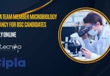 Cipla Team Member Microbiology Vacancy For BSc Candidates – Apply Online Cipla Microbiology Vacancy For