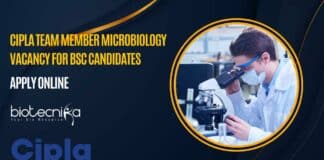Cipla Microbiology Vacancy For