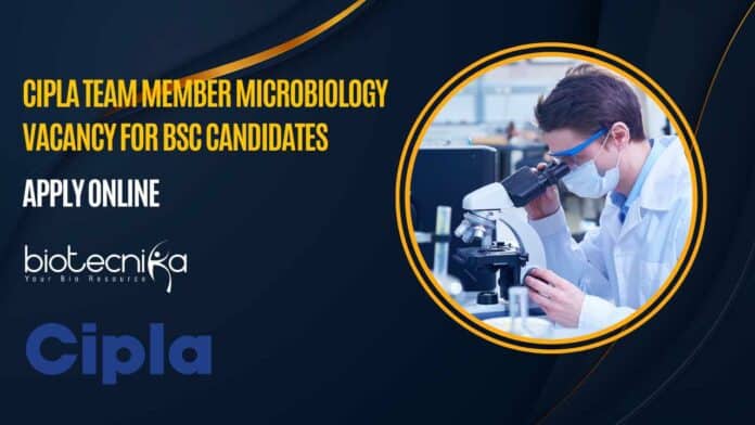 Cipla Microbiology Vacancy For