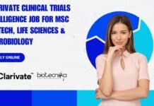 Clarivate Clinical Trials Intelligence Job For MSc Biotech, Life Sciences & Microbiology – Apply Online Clarivate Clinical Trials Intelligence