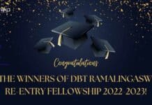 Congratulations To The Winners Of DBT Ramalingaswami Re-entry Fellowship 2022-2023! DBT Ramalingaswami Fellowship Results