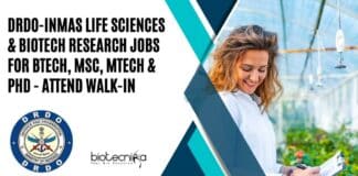 DRDO-INMAS Research Vacancies 2023
