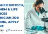 Danaher Biotech, Biochem & Life Sciences Technician Job Opening, Apply Online Danaher Biotech Biochem Life