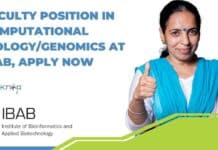 Faculty Position in Computational Biology/Genomics at IBAB, Apply Now Faculty Position at IBAB