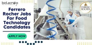 Ferrero Rocher Jobs For Food Technology Candidates