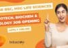 GSK BSc, MSc Life Sciences, Biotech, Biochem & Biology Job Opening, Apply Online GSK Hiring MSc Biochemistry