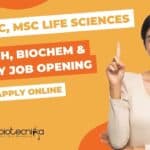 GSK Hiring MSc Biochemistry