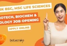 GSK BSc, MSc Life Sciences, Biotech, Biochem & Biology Job Opening, Apply Online GSK Hiring MSc Biochemistry