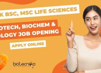 GSK Hiring MSc Biochemistry