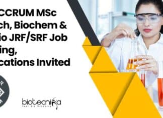 Govt CCRUM MSc Biotech