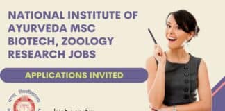 Govt NIA MSc Biotech