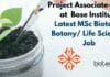 Bose Institute Project Job For Biotech, Botany & Life Sciences – Applications Invited Bose Institute Project Job
