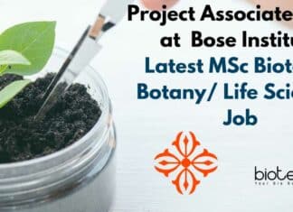 Bose Institute Project Job