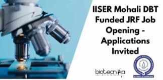 IISER Mohali DBT Funded