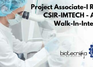 CSIR-IMTECH Vacancy Project