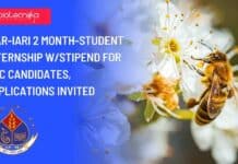 ICAR-IARI 2 Month-Student Internship W/Stipend For MSc Candidates, Applications Invited IARI Student Internship 2023