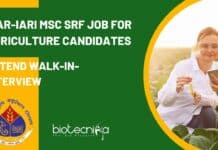 ICAR-IARI MSc SRF Job For Agriculture Candidates – Attend Walk-In-Interview ICAR-IARI MSc SRF Job