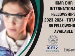 ICMR-DHR International Fellowships 2023-2024