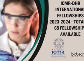 ICMR-DHR International Fellowships 2023-2024