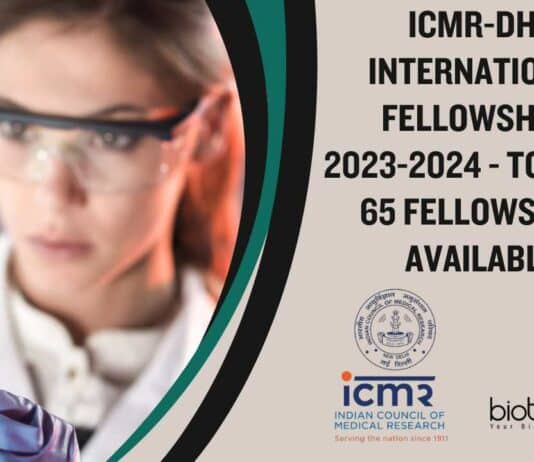ICMR-DHR International Fellowships 2023-2024