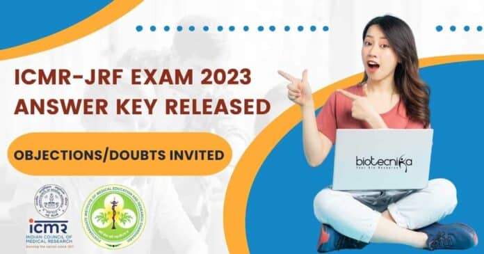 ICMR JRF 2023 Answer Key Released 