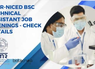 ICMR-NICED BSc Technical Assistant