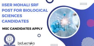 IISER Mohali Post Biological