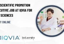 BSc Scientific Promotion Executive Job at IQVIA For Life Sciences, Apply Online IQVIA BSc Vacancies 2023
