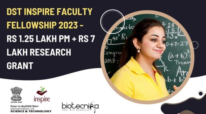 Inspire Faculty Fellowship 2023