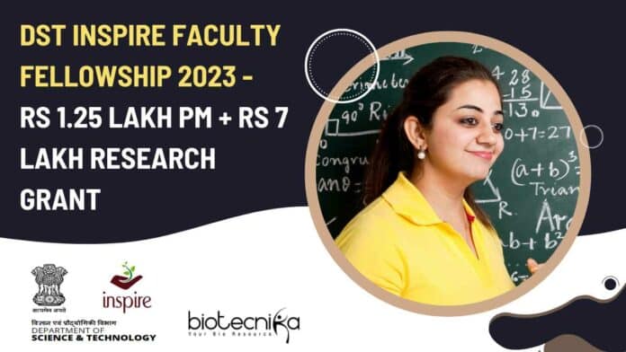 Inspire Faculty Fellowship 2023