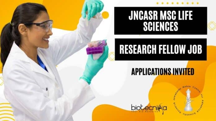 JNCASR MSc Life Sciences