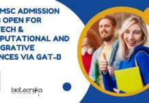 JNU MSc Admission 2023 Open For Biotech & Computational and Integrative Sciences Via GAT-B JNU MSc Admission 2023
