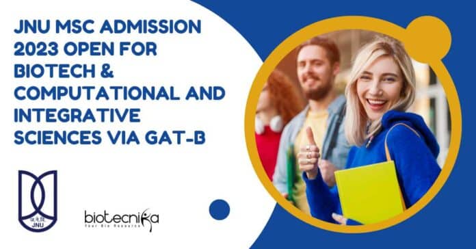 JNU MSc Admission 2023